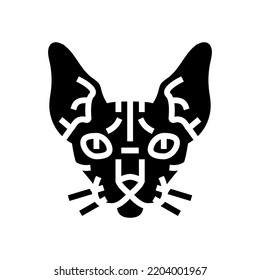 sphynx cat cute pet glyph icon vector. sphynx cat cute pet sign. isolated symbol illustration