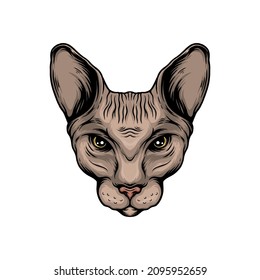 sphynx-Katzenkopf, Vektorgrafik