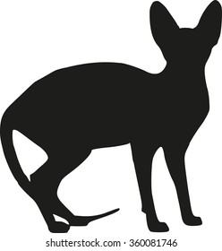 Sphynx cat silhouette