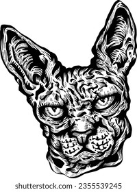 Sphynx cat vectors art tattoo ideas decorating t shirts designs