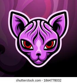 Sphynx head mascot esport logo design