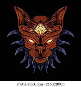 sphynx head t shirt design illustration