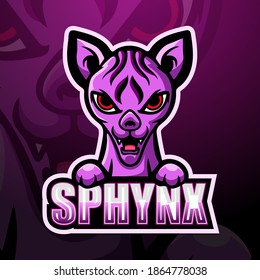 Sphynx mascot esport logo design
