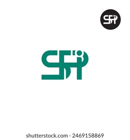 SPI-Logo-Buchstabe Monogram Design