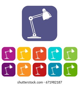 Spica icons set vector illustration in flat style In colors red, blue, green and other