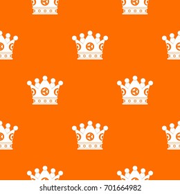  Spica pattern repeat seamless in orange color for any design. Vector geometric illustration