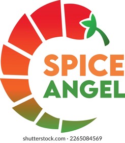 The Spice Angel logo is a design that incorporates various elements to create a cohesive and visually appealing image.It features a chilli with different level of spice intensity.

