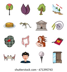 Spice, apiary, value, crime, organs and other web icon in cartoon style. Italy, art, restaurant icons in set collection.