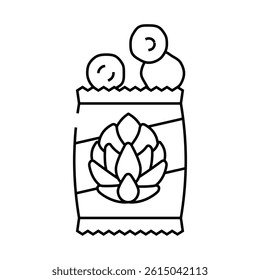 spice artichoke line icon vector. spice artichoke sign. isolated contour symbol black illustration