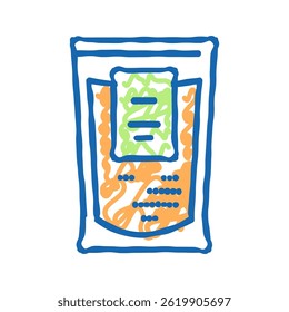 spice bag doodle icon sketch vector. spice bag sign. isolated symbol illustration