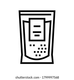 spice bag line icon vector. spice bag sign. isolated contour symbol black illustration