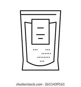 spice bag line icon vector. spice bag sign. isolated contour symbol black illustration