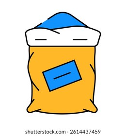 spice bag line icon vector. spice bag sign. isolated symbol illustration