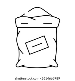 spice bag line icon vector. spice bag sign. isolated contour symbol black illustration