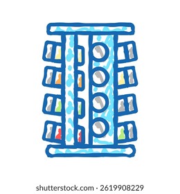 spice bottles stand doodle icon sketch vector. spice bottles stand sign. isolated symbol illustration