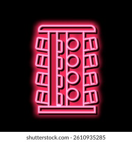 spice bottles stand neon light sign vector. spice bottles stand illustration