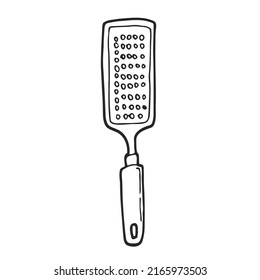 Spice cheese grater bar restaurant kitchen accessory. Hand-drawn doodle cartoon style vector image. For restaurant bar website design, cocktail food making process illustration, cookbook decoration