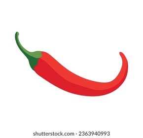 scharfe Chilischoten auf Weiß