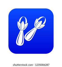 Spice cloves icon digital blue for any design isolated on white vector illustration