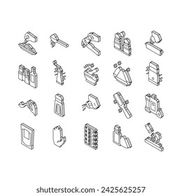 Spice Condiment Herb Collection isometric icons set. Salt And Pepper For Flavoring Meal In Kitchen Utensil. Spice On Spoon And Palm Color Contour .