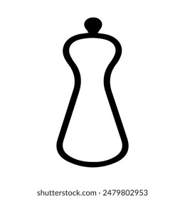 Spice container in doodle style isolated on white background. Signature icon. Outline vector illustration. Can be used as an icon or symbol. Decorative element. Hand drawn black sketch.