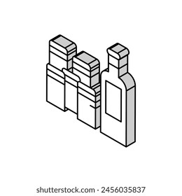 spice containers isometric icon vector. spice containers sign. isolated symbol illustration