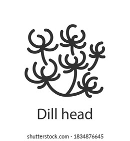 Spice dill head, linear icon. Editable stroke