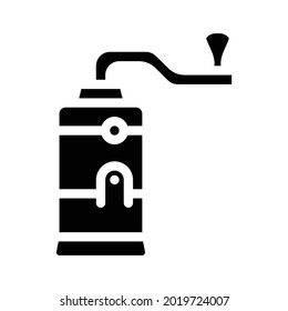 spice grinder glyph icon vector. spice grinder sign. isolated contour symbol black illustration