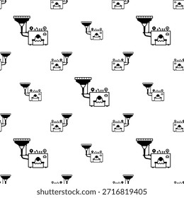 Gewürzschleifmaschine Symbol nahtloses Muster, trocken, feuchte Gewürze, Kaffee, Getreideschleifmaschine Vektorgrafik