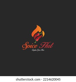 Spice hut logo design concept. Vector illustration