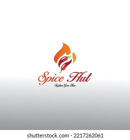 Spice hut logo design concept. Vector illustration