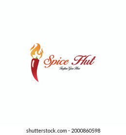 Spice hut logo design template. Vector illustration