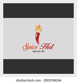 Spice hut logo design template. Vector illustration