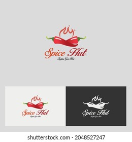 Spice hut logo design template. Vector illustration