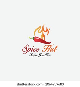 Spice hut logo design template. Vector illustration