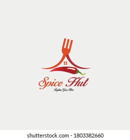 Spice hut logo. Restaurant logo. Vector illustration