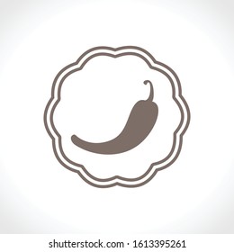 Spice Icon. Hot red pepper. Flat vector icon. Food design. A simple image of a spicy food.