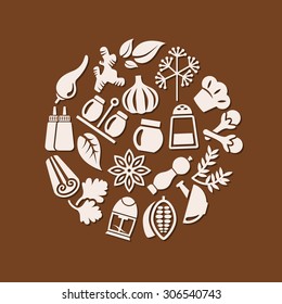 spice icons in circle