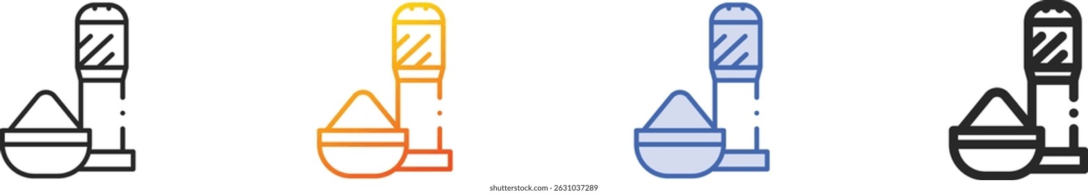 spice icon.Thin Linear, Gradient, Blue Stroke and bold Style Design Isolated On White Background