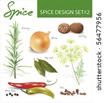 Spice images design set 2. Vector illustration.