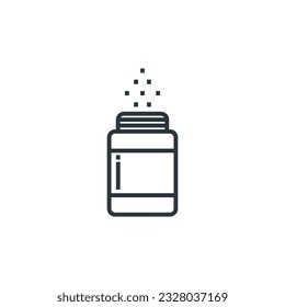 Spice Jar Icon Logo Vector Illustration Concept for Food and Restaurant Logo.