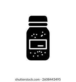 Spice Jar with Label and Dust Particles - Vintage Culinary Storage