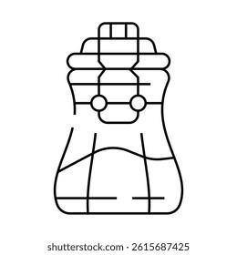 spice jar line icon vector. spice jar sign. isolated contour symbol black illustration