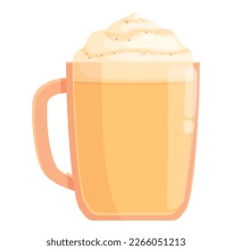 Spice latte drink icon cartoon vector. Fall cup. Food dessert