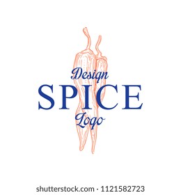 Spice logo design, badge can be used for culinary, cosmetics, menu, restaurant, shop, market, natural health care products vector Illustration on a white background
