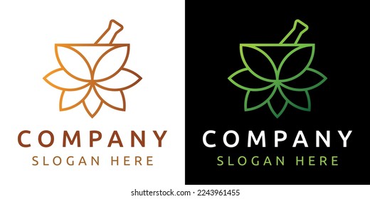 Spice lotus brand logo template vector art image. Healthy food restaurant logo concept. This logo is suitable for restaurant, ayurvedic pharmacy business.