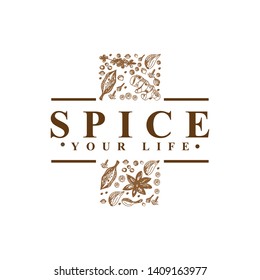 Spice for medical cross logo vector