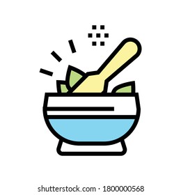 spice mortar color icon vector. spice mortar sign. isolated symbol illustration