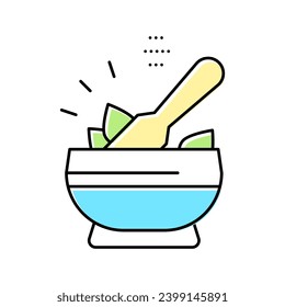 spice mortar color icon vector. spice mortar sign. isolated symbol illustration