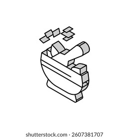 spice mortar isometric icon vector. spice mortar sign. isolated symbol illustration